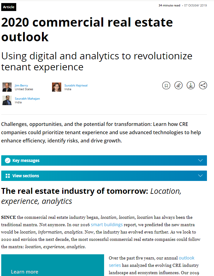 2020 Commercial Real Estate Outlook
